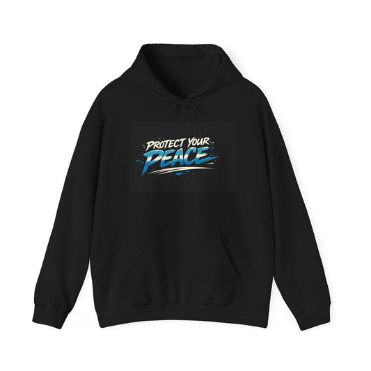 Hoodie — "Protect Your Peace / Mind Your Space" Graphic Pullover