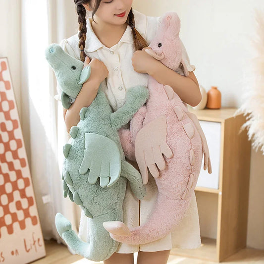 Mythic Winged Dragon Hugging Pillow